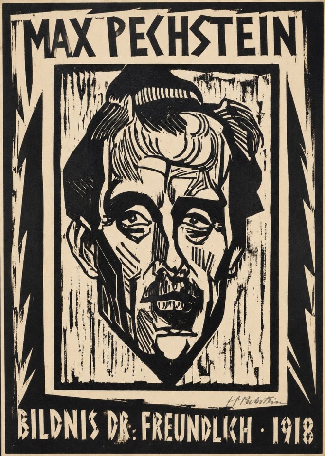 Max Pechstein Bildnis Dr. Freundlich • 1918 No1 - Póster
