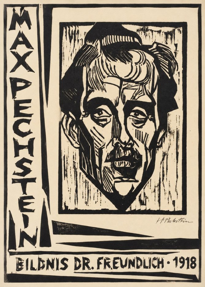 Max Pechstein Bildnis Dr. Freundlich • 1918 No2 - Póster