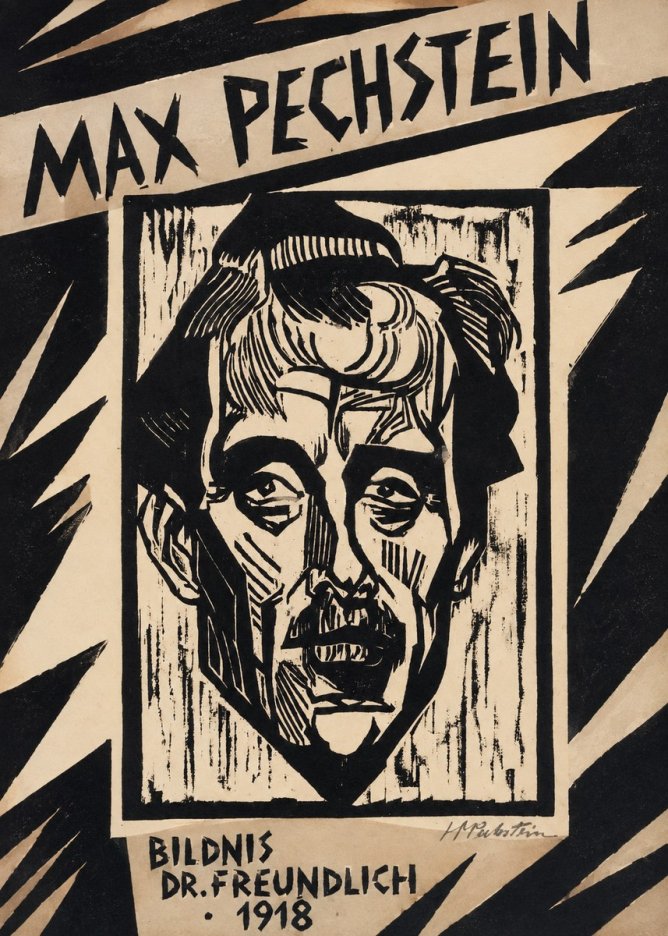 Max Pechstein Bildnis Dr. Freundlich • 1918 No4 - Póster