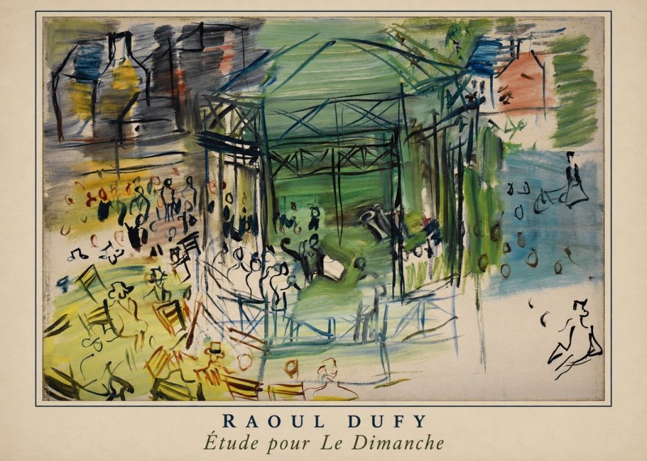 Raoul Dufy Étude Pour Le Dimanche No4 - Póster