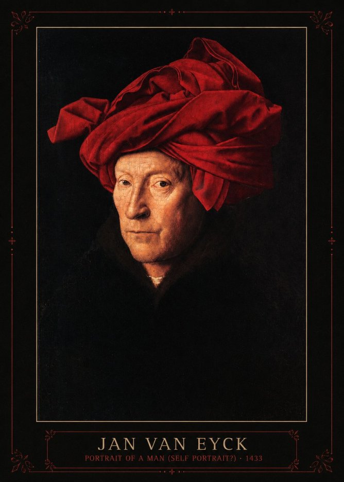 Jan van Eyck Portrait of a Man (Self Portrait?) No3 - Póster