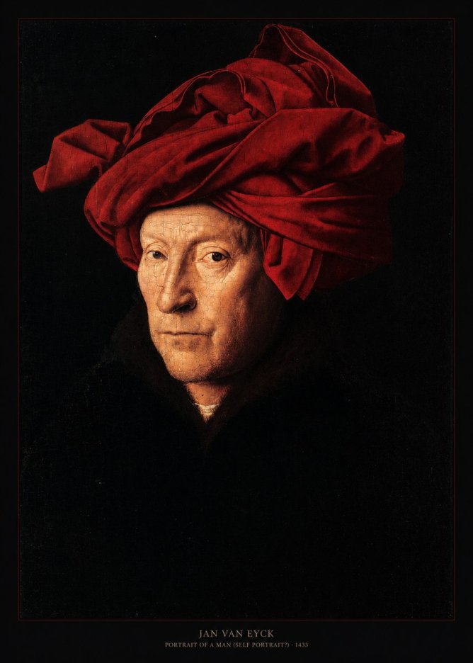 Jan van Eyck Portrait of a Man (Self Portrait?) No5 - Póster