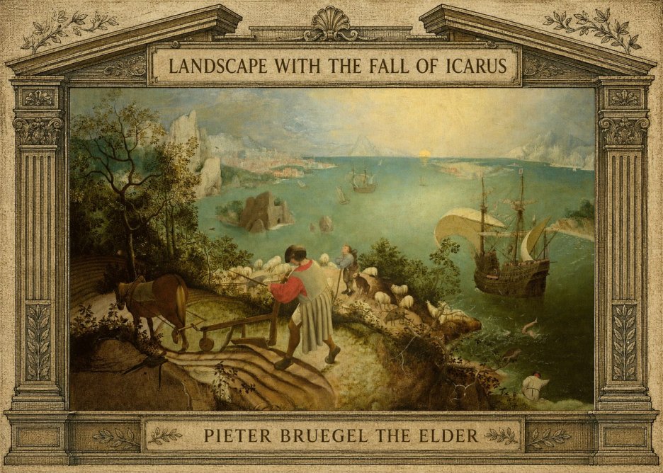 Pieter Bruegel Landscape with the Fall of Icarus II No4 - Póster