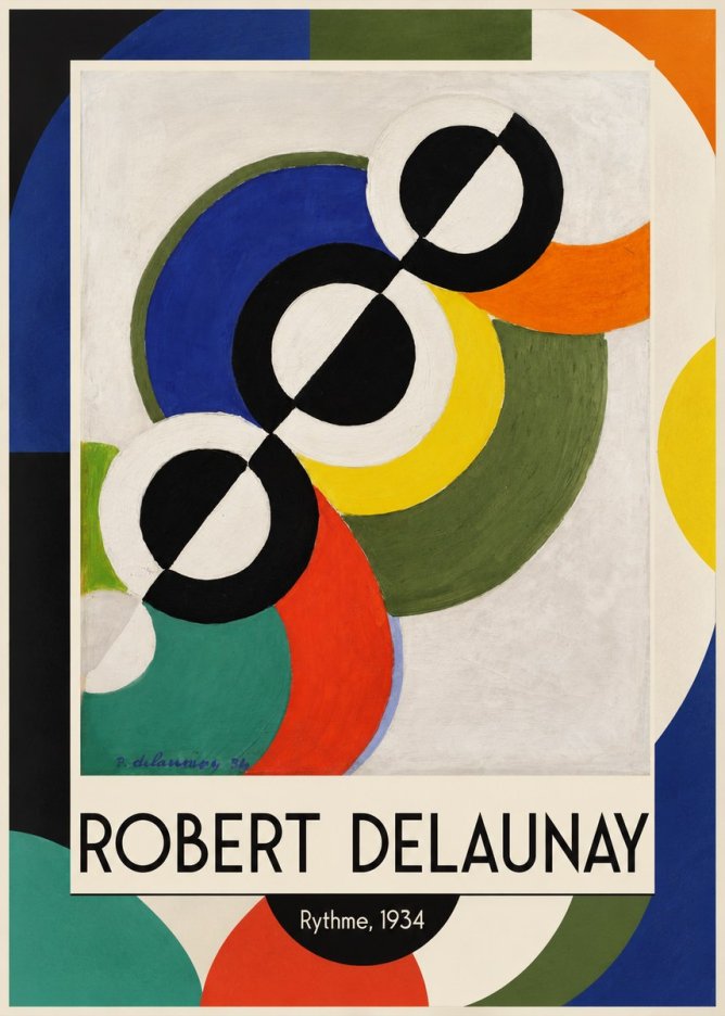 Robert Delaunay Rythme, 1934 No1 - Póster