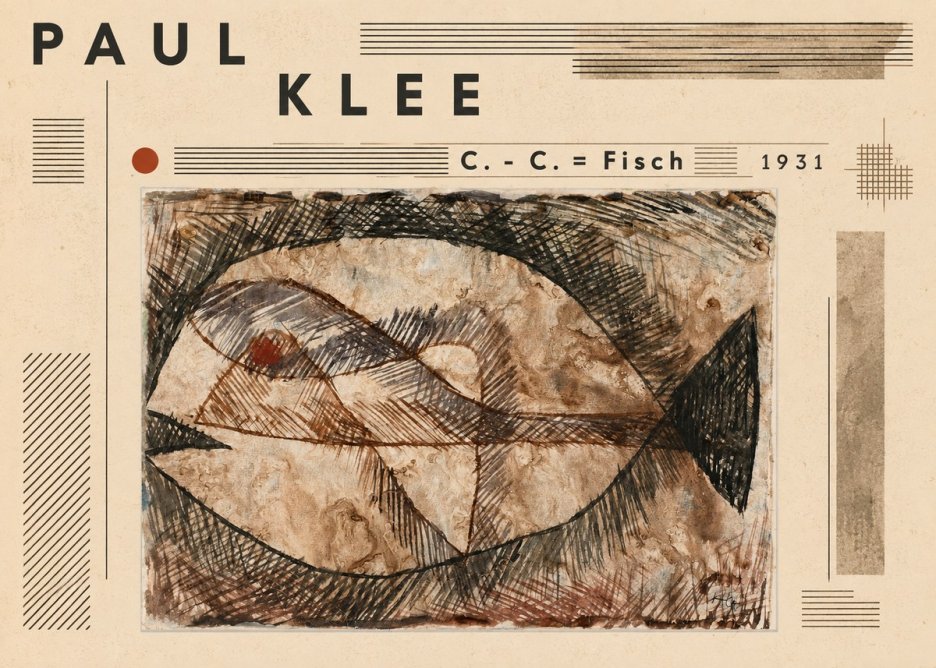 Paul Klee C. - C. = Fisch No6 - Póster