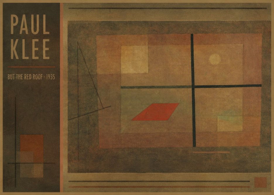 Paul Klee But the Red Roof No2 - Póster