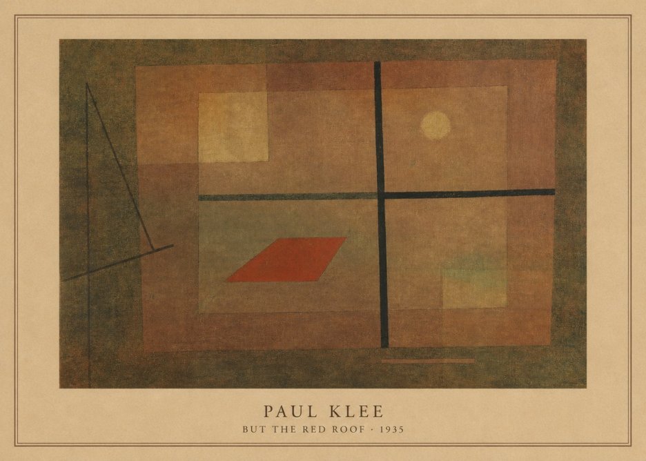 Paul Klee But the Red Roof No3 - Póster
