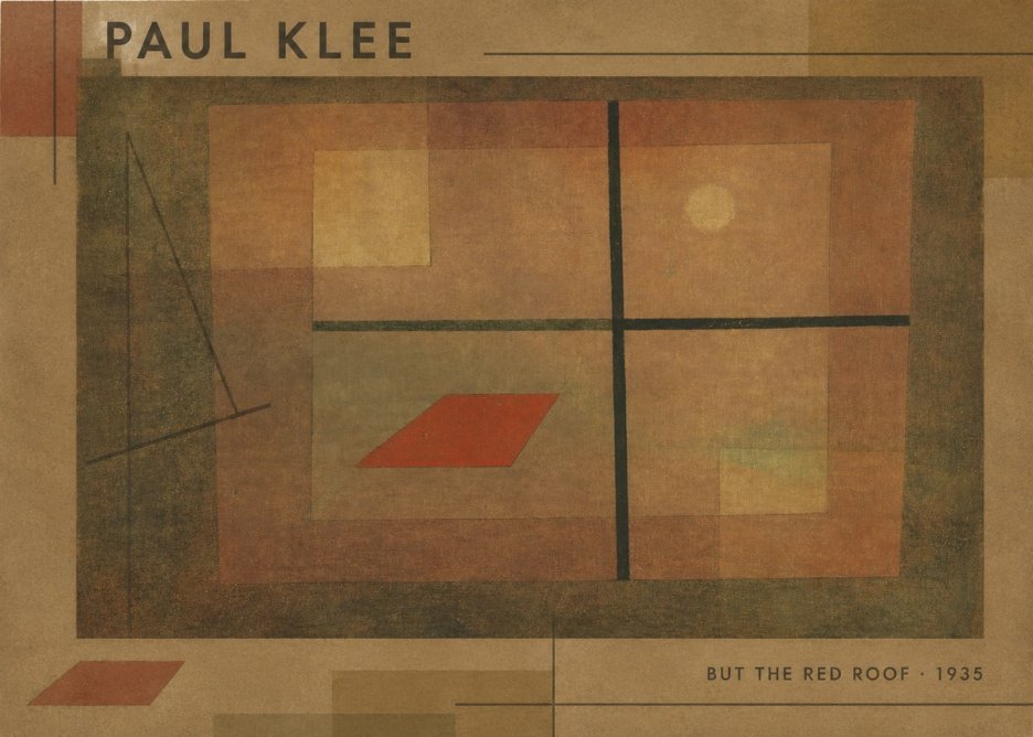 Paul Klee But the Red Roof No6 - Póster
