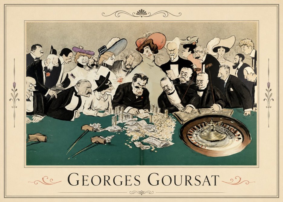 Georges Goursat At the Roulette Table No1 - Póster