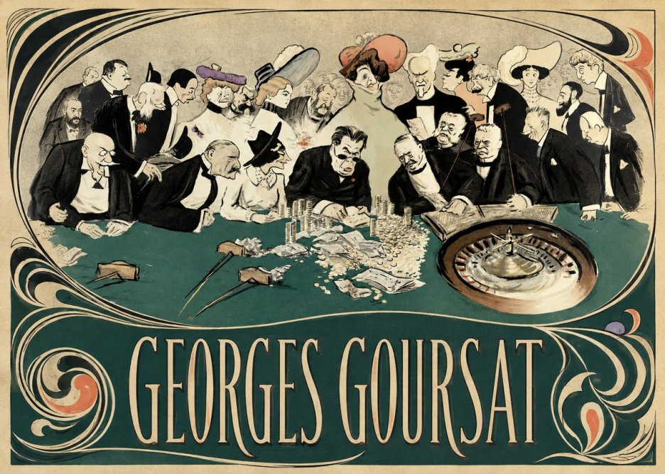 Georges Goursat At the Roulette Table No2 - Póster