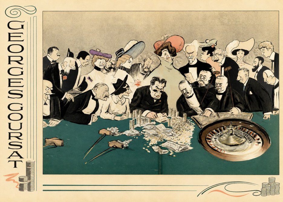 Georges Goursat At the Roulette Table No4 - Póster