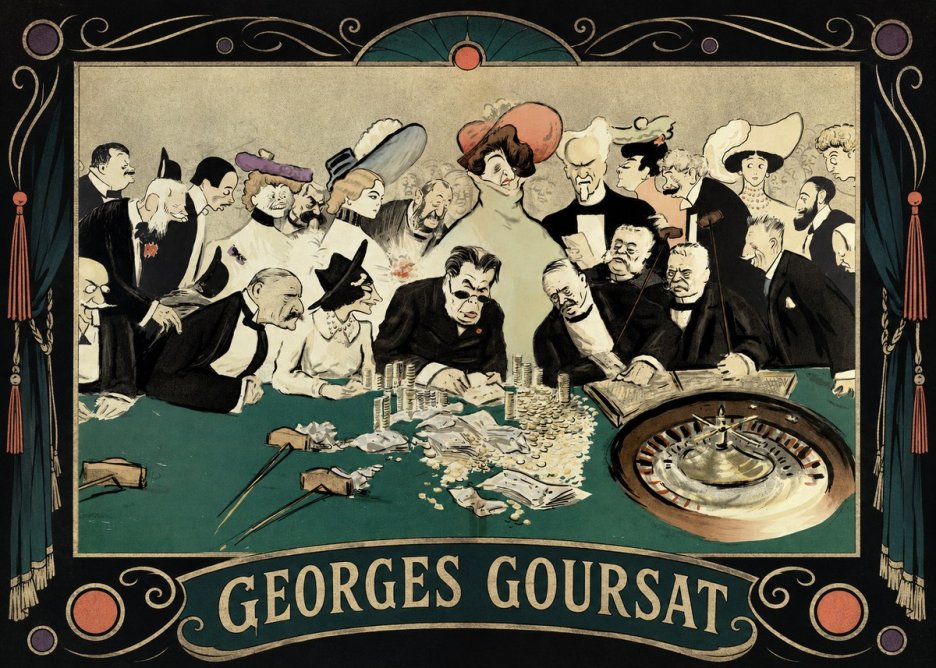 Georges Goursat At the Roulette Table No5 - Póster