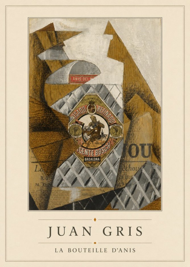 Juan Gris La Bouteille D'anis No4 - Póster