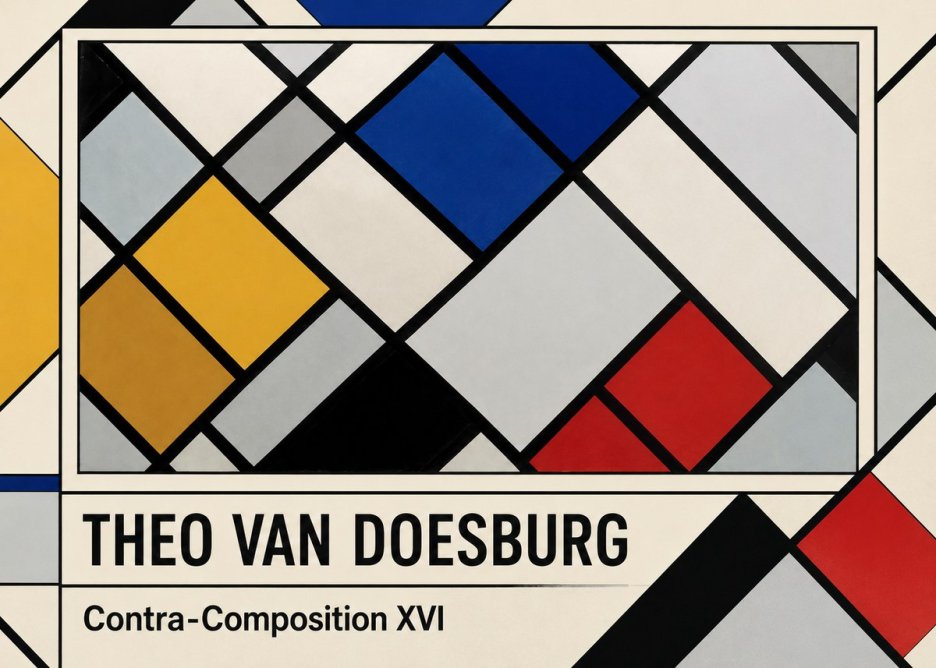 Theo van Doesburg Contra-composition Xvi No1 - Póster