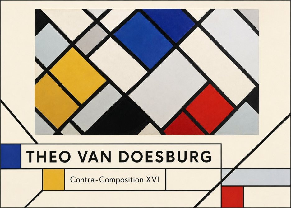 Theo van Doesburg Contra-composition Xvi No3 - Póster