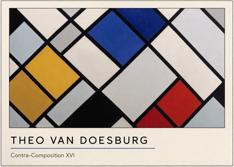 Theo van Doesburg Contra-composition Xvi No4 - Póster