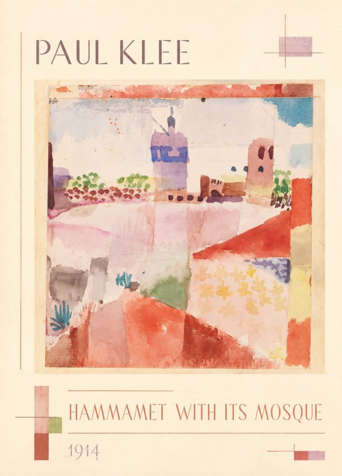 Paul Klee Hammamet with Its Mosque No1 - Póster
