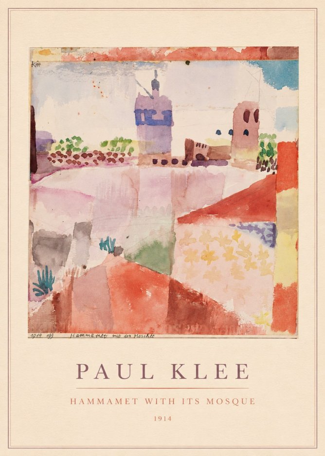 Paul Klee Hammamet with Its Mosque No3 - Póster