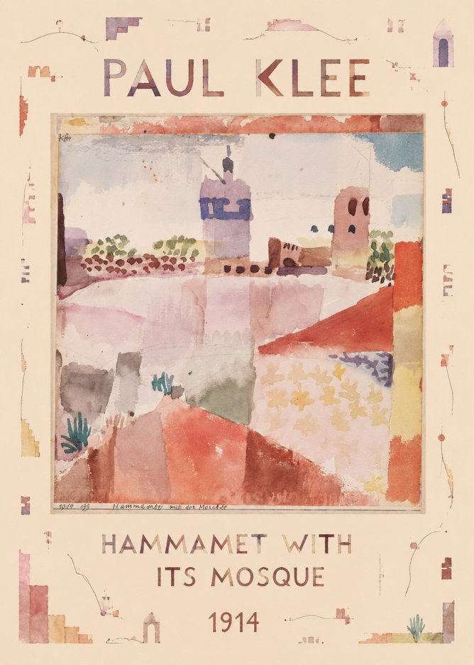 Paul Klee Hammamet with Its Mosque No4 - Póster