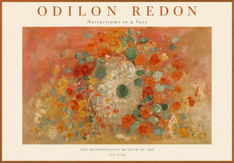 Odilon Redon Nasturtiums in a Vase No1 - Póster