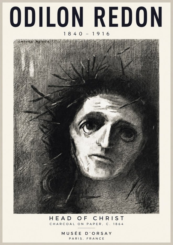 Odilon Redon Head of Christ I No4 - Póster