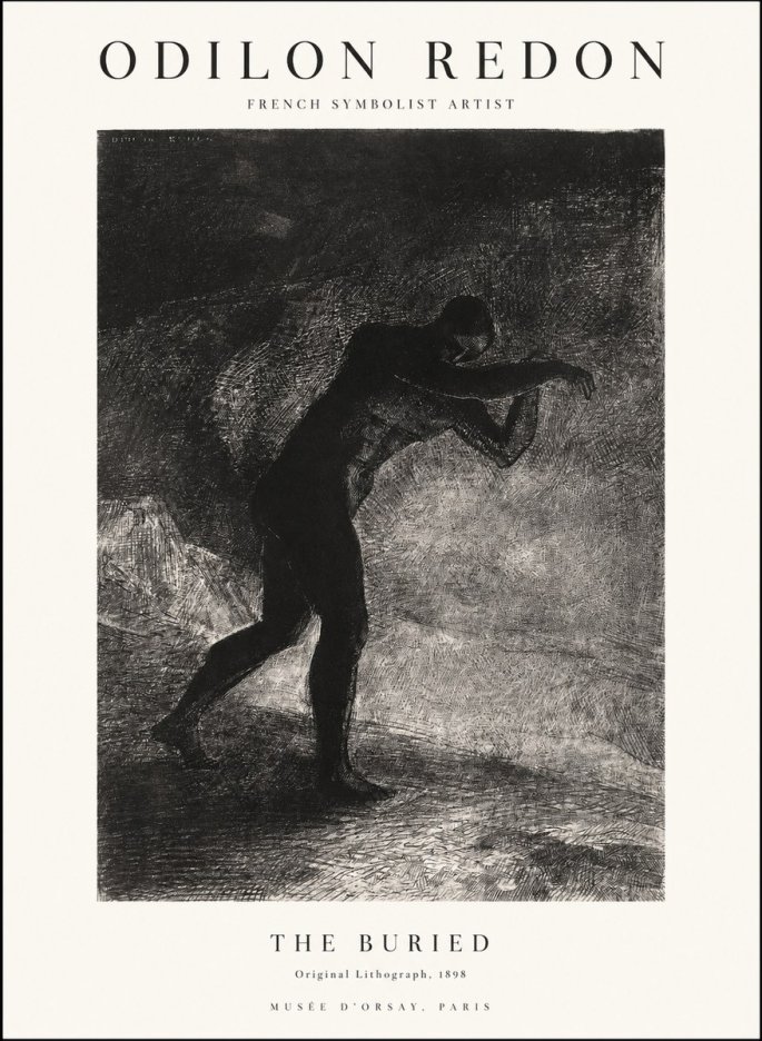 Odilon Redon The Buried No1 - Póster