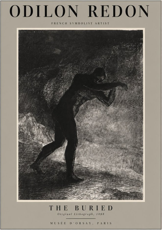 Odilon Redon The Buried No2 - Póster