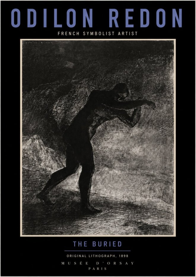 Odilon Redon The Buried No3 - Póster
