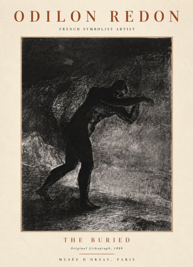 Odilon Redon The Buried No4 - Póster