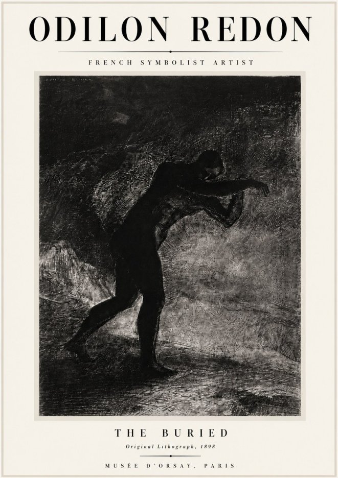 Odilon Redon The Buried No6 - Póster