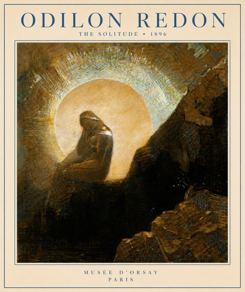 Odilon Redon The Solitude No4 - Póster