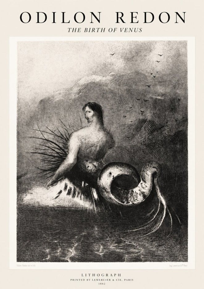 Odilon Redon The Birth of Venus No1 - Póster