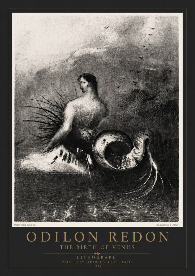 Odilon Redon The Birth of Venus No4 - Póster