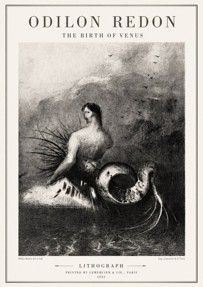 Odilon Redon The Birth of Venus No5 - Póster