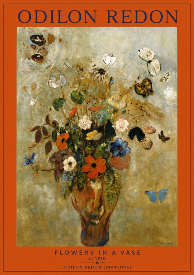 Odilon Redon Flowers in a Vase I No2 - Póster