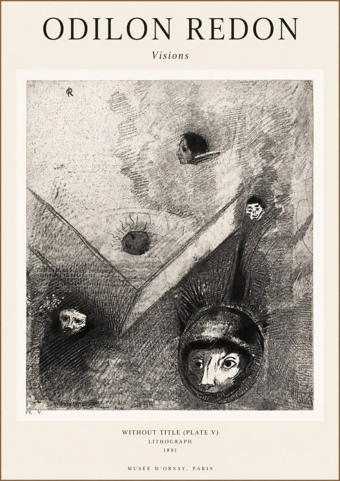 Odilon Redon Without Title (Plate V) No1 - Póster