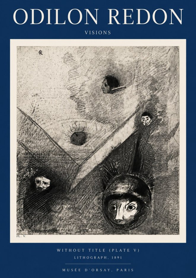 Odilon Redon Without Title (Plate V) No3 - Póster