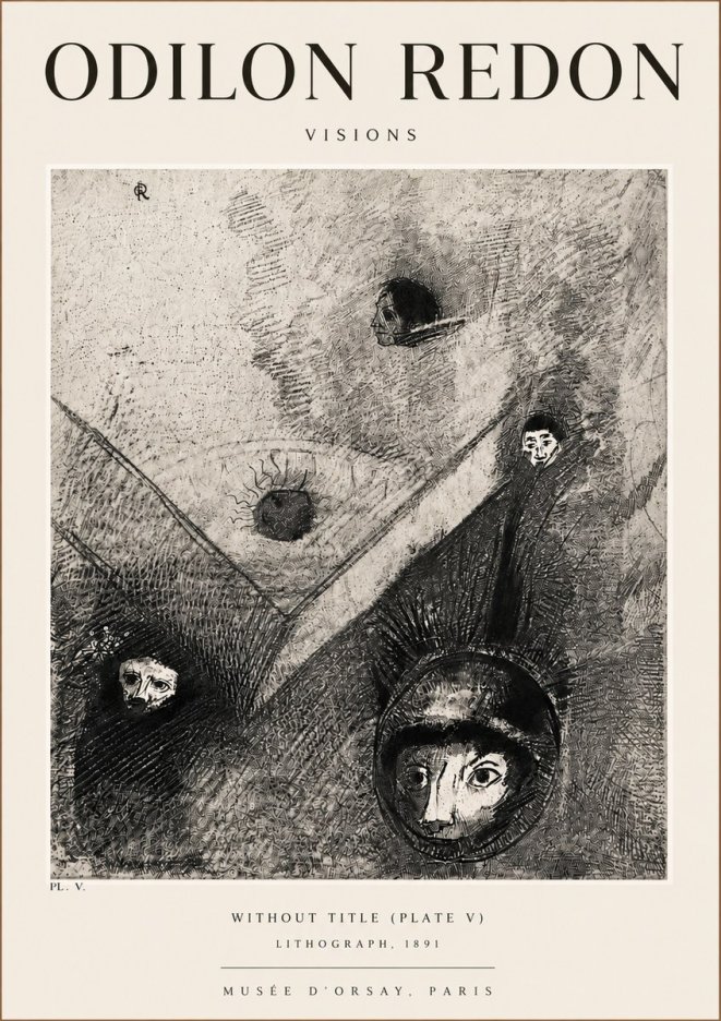 Odilon Redon Without Title (Plate V) No4 - Póster