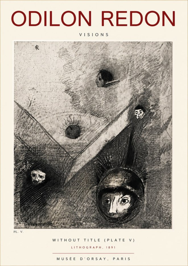 Odilon Redon Without Title (Plate V) No6 - Póster