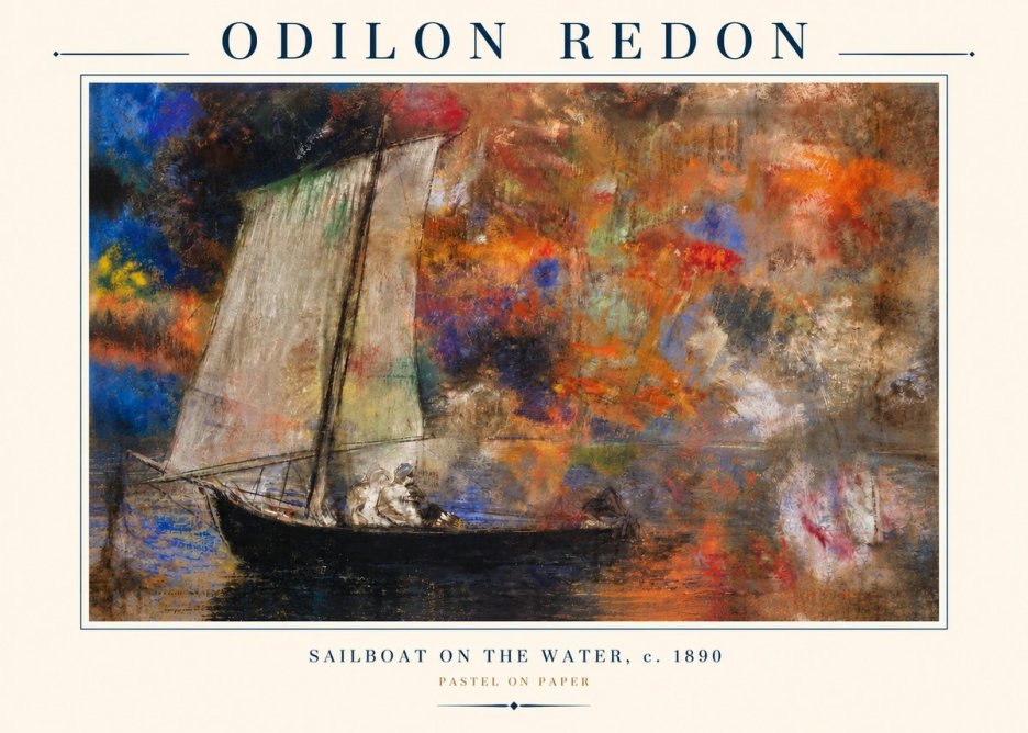 Odilon Redon Sailboat on the Water No3 - Póster