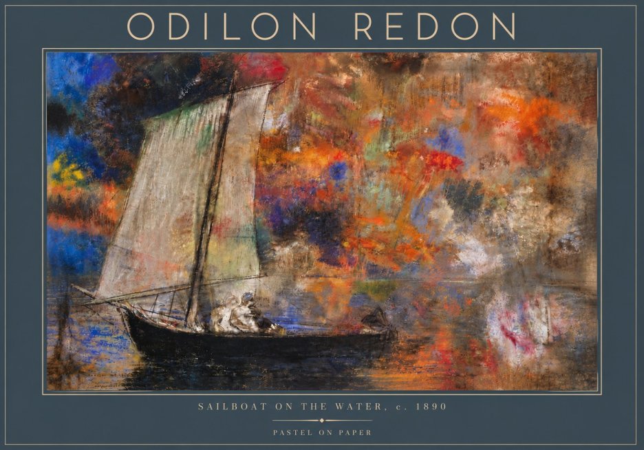 Odilon Redon Sailboat on the Water No4 - Póster