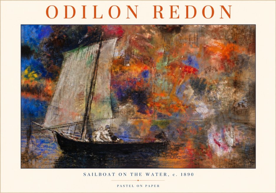 Odilon Redon Sailboat on the Water No5 - Póster
