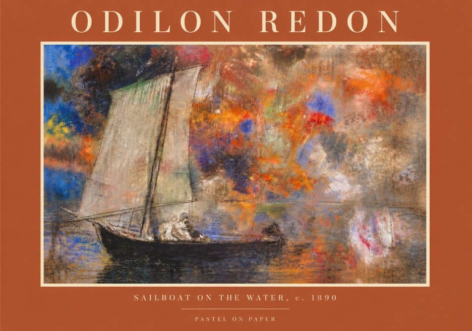 Odilon Redon Sailboat on the Water No6 - Póster