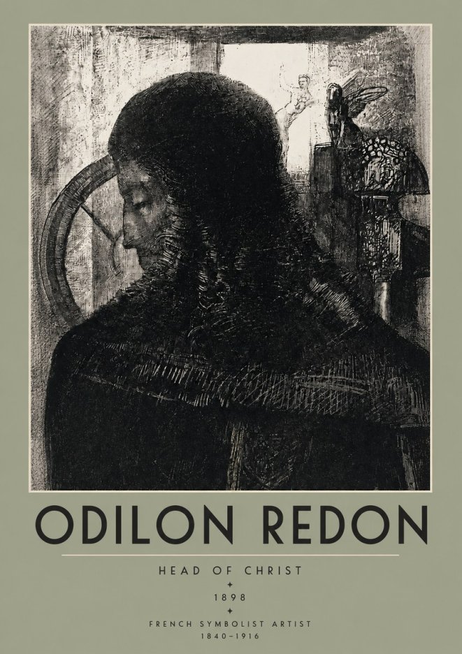 Odilon Redon Head of Christ II No2 - Póster