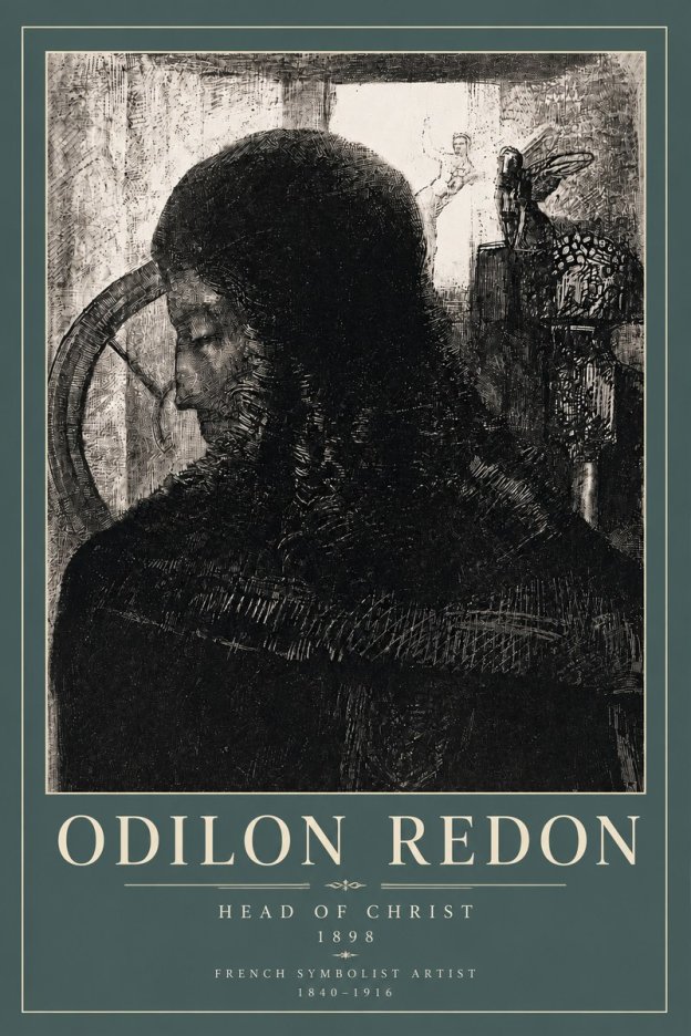 Odilon Redon Head of Christ II No5 - Póster