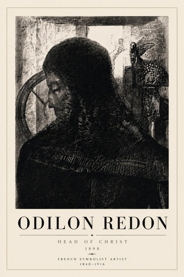 Odilon Redon Head of Christ II No6 - Póster
