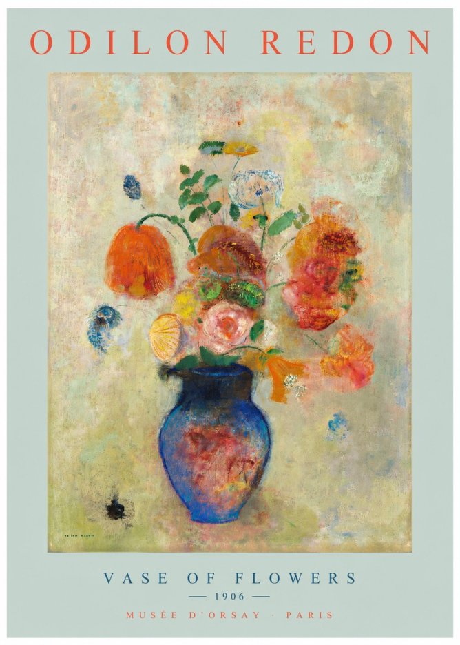Odilon Redon Vase of Flowers No2 - Póster