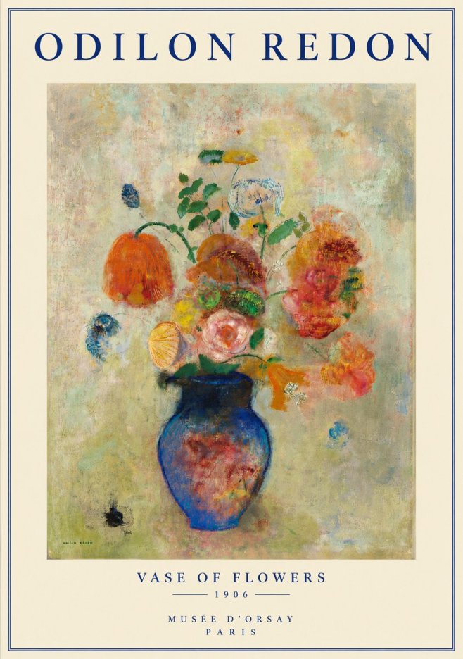 Odilon Redon Vase of Flowers No3 - Póster
