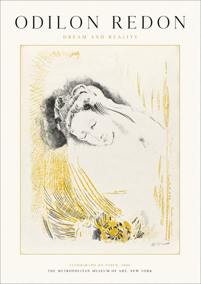 Odilon Redon Dream and Reality No1 - Póster