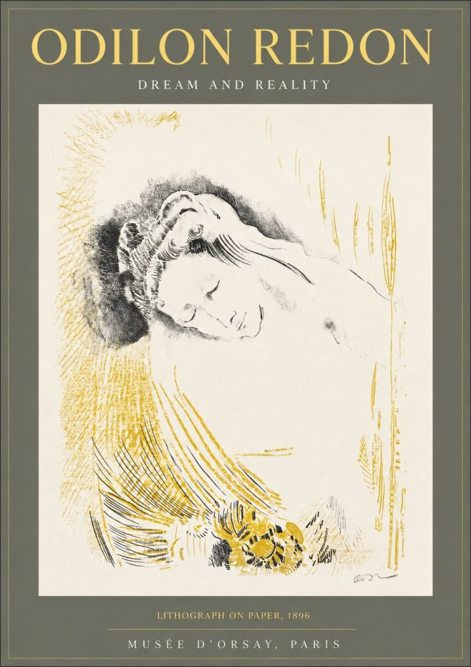 Odilon Redon Dream and Reality No2 - Póster